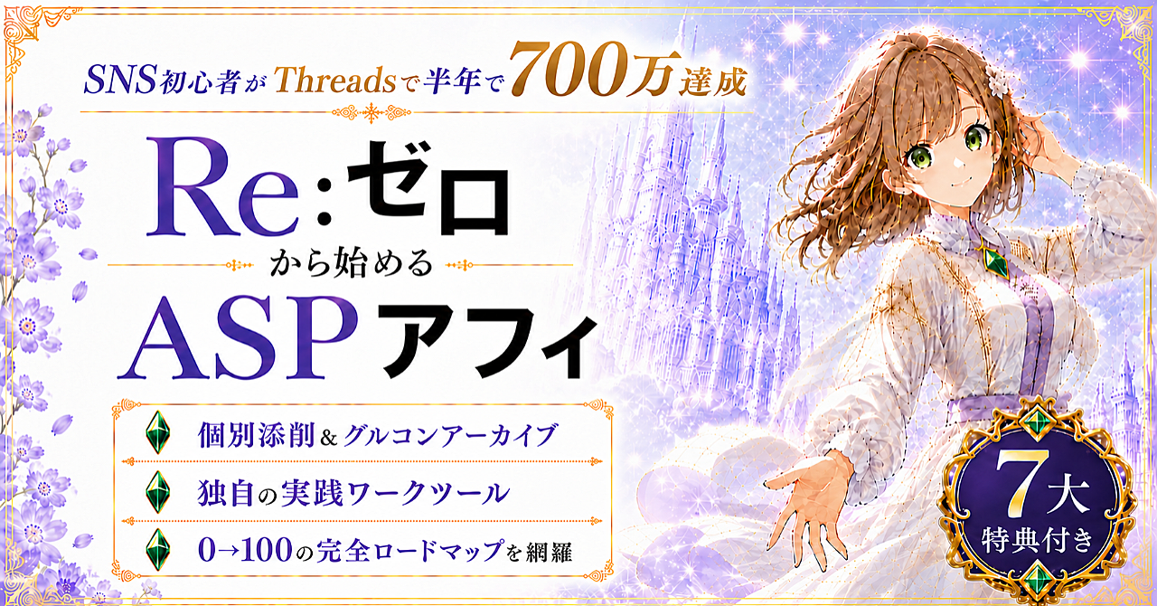 ゼロから始めるASPアフィリエイト