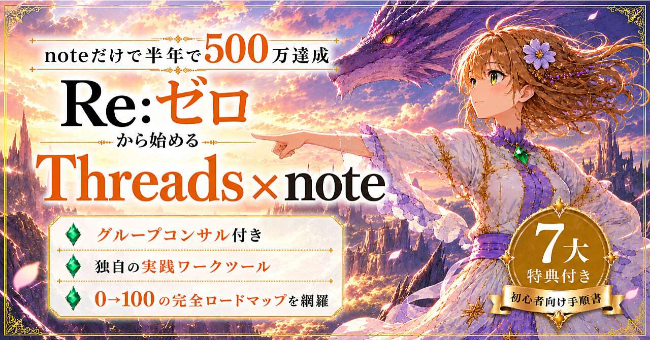 ゼロから始めるThreads×note